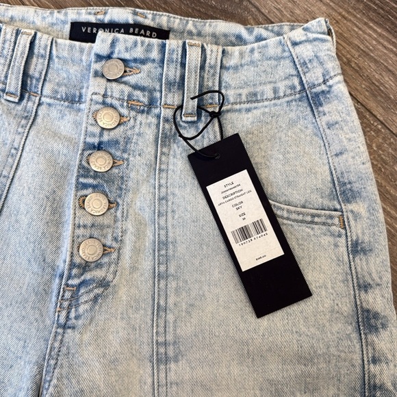 Veronica Beard Arya Straight Light Blue High Rise Secret Skinny Pockets 2/26 - Picture 2 of 5